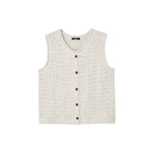 [랩]버튼 라운드 니트베스트(AR4KVB40)