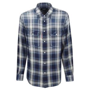 디스퀘어드2 긴팔 셔츠 S74DM0958 D35206 001F INDIGO CHECK