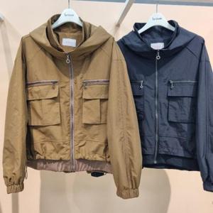 라티움 HC34 국내생산 보브건빵 반후드 밑단스트링 팔 품편한 루즈핏 짧은반후드가을점퍼 T2533jp12