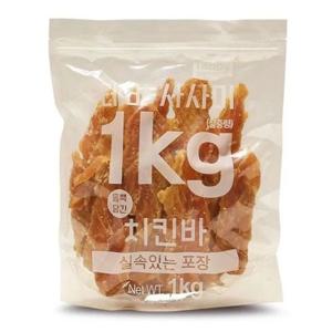 강아지사사미 테비 강아지 치킨바 사사미 1kg 애견 건조 실속 간식