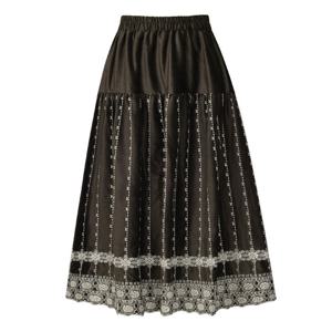 FOCUS  레이스 포인트 벨벳 스커트 PBINF5W1SK8031