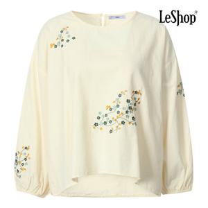 르샵  쁘띠 플라워 자수 언발 블라우스 (BP9BL031A)