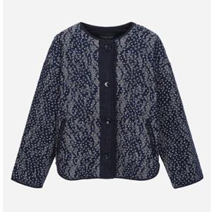 [써스데이아일랜드](T256MJP137W)데님 배색 프릴 점퍼