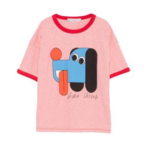 키즈 도그 메트 프린트 티셔츠 레드 B225AC002 611