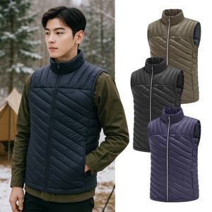 콜핑 남성 겨울 웰론 안감 사선퀄팅 등산 패딩 조끼 KSC759SV6M