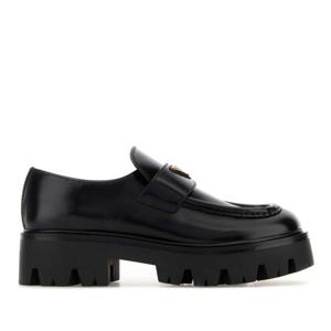 프라다 가죽 라운드 토 청키 솔 로퍼 1D185OF050055 F0002