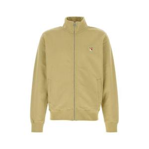 메종키츠네 남성 베이지 Sage 면 짚업 스웨트셔츠 OM02134KM0001 P357