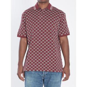 GUCCI Polo in GG jacquard cotton pique 7880246320