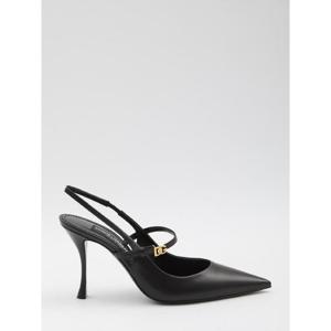 DOLCEGABBANA Black leather slingback pumps CG097480999