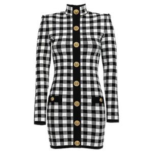 BALMAIN 비시 니트 드레스 CF1R8019KF51EAB