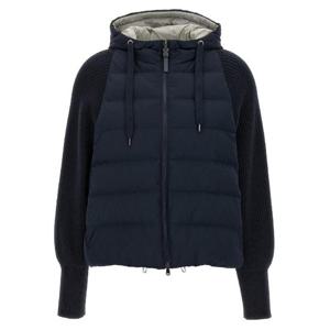 BRUNELLO CUCINELLI Two-material puffer jacket MD5997699PCZQ73