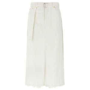 SACAI 플리츠 데님 스커트 2507829151