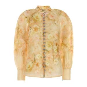 짐머만 플로럴 시어 쉬폰 만다린 칼라 블라우스 2339TR251 YFL