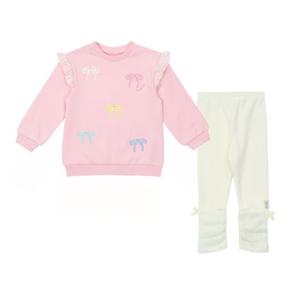 [프렌치캣(정상)]PK리본자수롱TS레깅스셋트(Q45DCT290CP210)