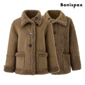[보니스팍스]리버시블 하이넥 양털 무스탕 자켓 (XP4JK001L0)