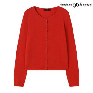 [나인식스뉴욕(영캐릭터)]무지 버튼업 크롭 니트 가디건 (NP4CK015L0)