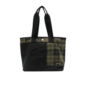 25 FW 바버 타탄 프린트 패널 토트 백 LBA0484BK11 TP443799467