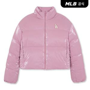 [MLB공식] 25FW 여성 크롭 유광 커브 패딩 LA (L.Pink) 3FDJB0556-07PKL