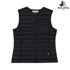 [블랙앤화이트] 여성 패커블 라이트 다운 베스트 1055LXGG_BLACK