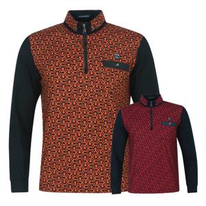 페라어스 남성 국산 로고패턴 하프집업 기모 골프셔츠GCTF5AJ2620