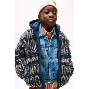 [타미힐피거칠드런2] 페어아일 테디 패딩 후드 재킷 T42F7QJC600BT1 8세 16세