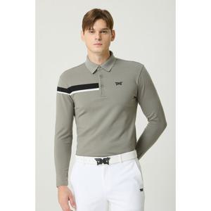 [PXG공식] 남성 니트 하이브리드 카라 롱 슬리브 티셔츠-PJFCM211005