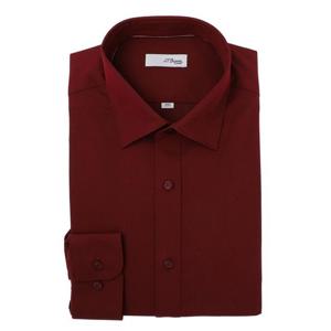 [듀퐁]25년 FW 신상 슬림핏 스트레치 솔리드 긴팔셔츠 -SE5FM21LS310SRD(레드)