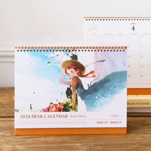 인디고 2026년 빨간머리앤 A4 탁상 달력 [데스크 캘린더 일러스트 스케줄러]