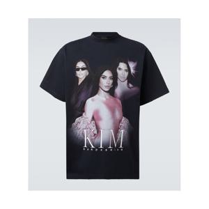 발렌시아가 Kim K 오버사이즈 코튼 저지 티셔츠 P01057358