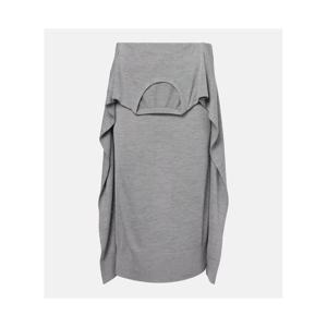 아크네 레이어드 실크 저지 미디 스커트 P01050389