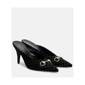 구찌 Horsebit GG 벨벳 뮬 P01062964