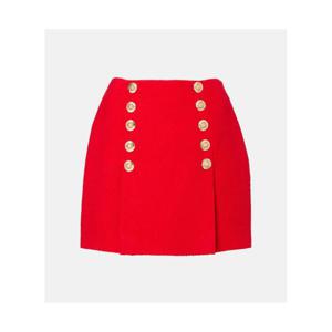 발망 플리츠 울 블렌드 미니스커트 P01069940