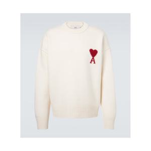 Ami Paris Ami De Cur 버진 울 스웨터 P01069426