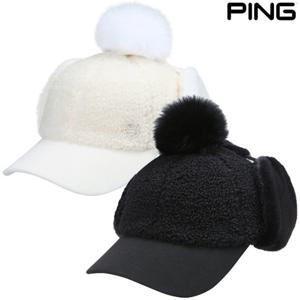 골프양말증정_PBS 여성 폭스퍼 방울 뽀글이 귀달이 볼캡 121E4CP381