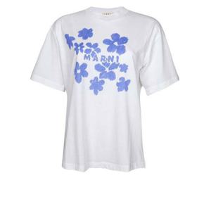 라프리마 마르니 데이지 가든 프린트 코튼 티셔츠 THJET49P09 USCX40 D2W01