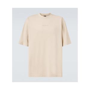 발렌시아가 로고 코튼 저지 티셔츠 P01057353