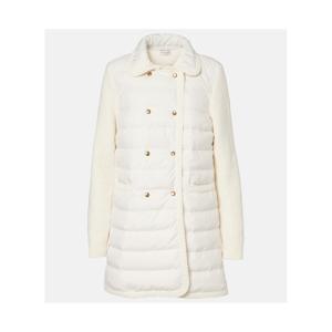 몽클레어 다운 패널 울 캐시미어 카디건 P01101138