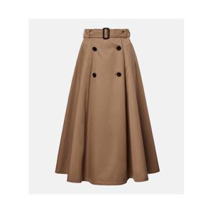 버버리 벨티드 코튼 미디 스커트 P01101715