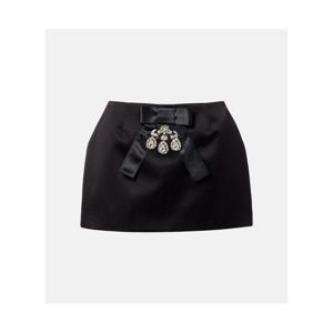돌체앤가바나 더치스 실크 블렌드 새틴 미니스커트 P01083681