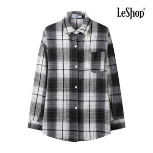 [르샵]캐주얼 체크 패턴 포켓 루즈핏 셔츠 BPABL007A
