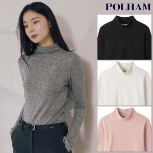 폴햄  여성 말랑 후리스 하이넥 긴팔 티셔츠(PHF4TU2440)