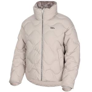 [와이드앵글]CO 웨이브 퀼팅 루즈핏 중형 다운자켓 WWW24572GE