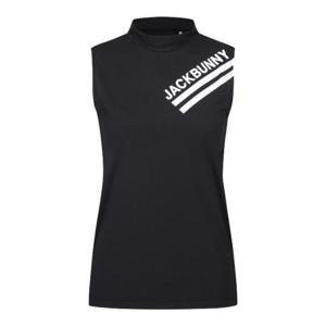 파리게이츠골프민소매 NQC 521D3TSJ81_BK 여성 잭바니 레터링 슬리브리스 티셔츠