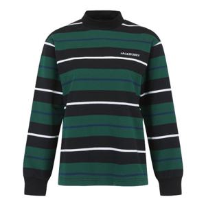 파리게이츠골프긴팔티 NQC 521D3TSJ31_GN 여성 잭바니 레터링 스트라이프 티셔츠