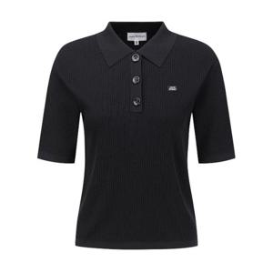 파리게이츠골프긴팔티 NQC 521D3SWJ22_BK 여성 잭바니 카라 골조직 니트