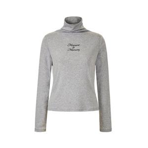 FOCUS  레터링 기모 터들넥 티셔츠 PBBF5W1TS6520