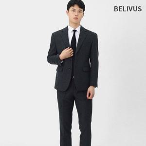 빌리버스 남성 데일리 투피스 세트 하운드투스 모던 싱글 울블랜드 정장 BVOT170