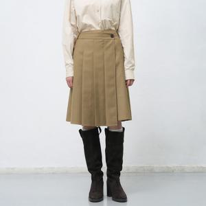 WOMAN 플리츠 랩 스커트 [BEIGE] / WBE4L13520
