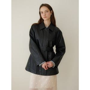 [올리브데올리브] OL5AJ807 트렌치형 인조가죽 자켓