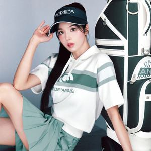 [와이드앵글]여성 TO 보더 쟈카드 반집 후드 스웨터 Off White(WWU25K12W3)